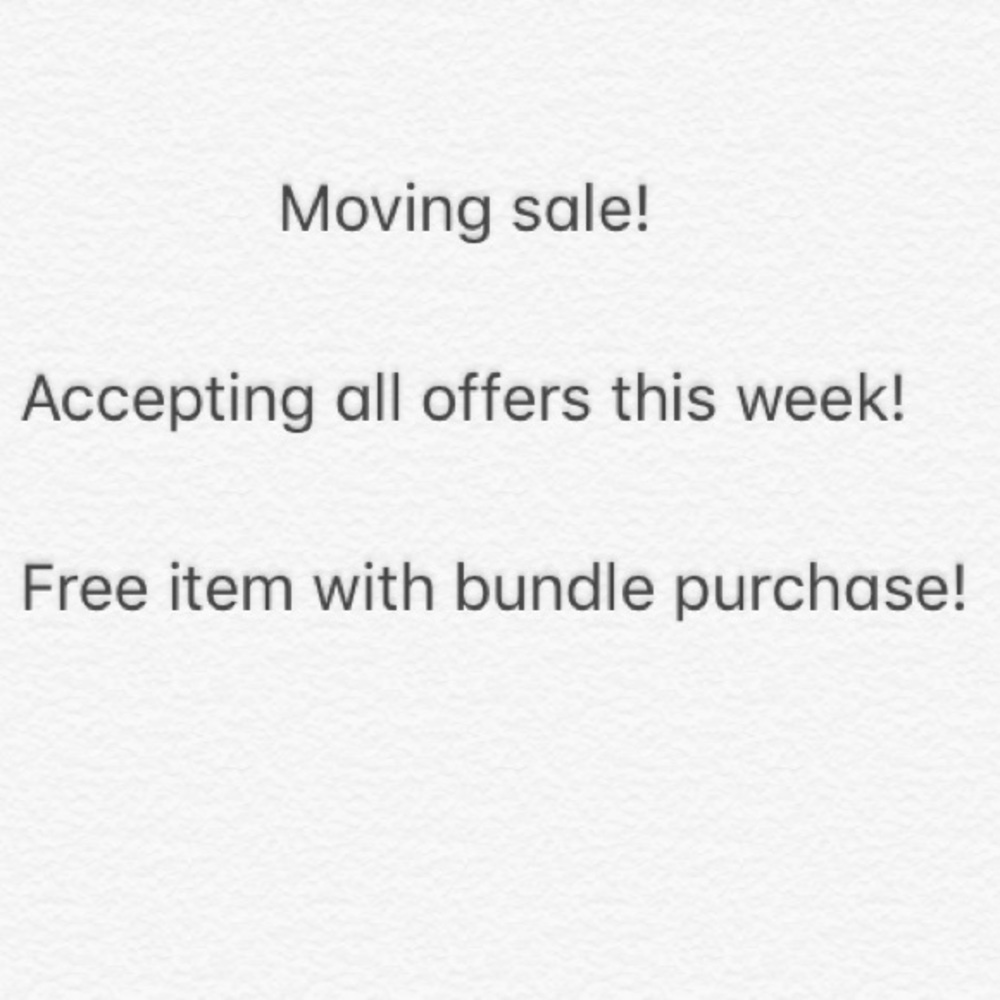 Accepting all offers! Free item with bundle!